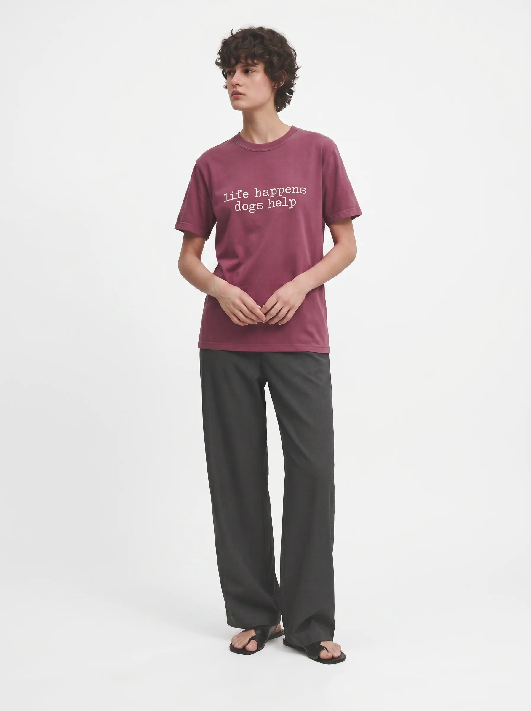 Life Happens Dogs Help T-Shirt – Lifestyle 2