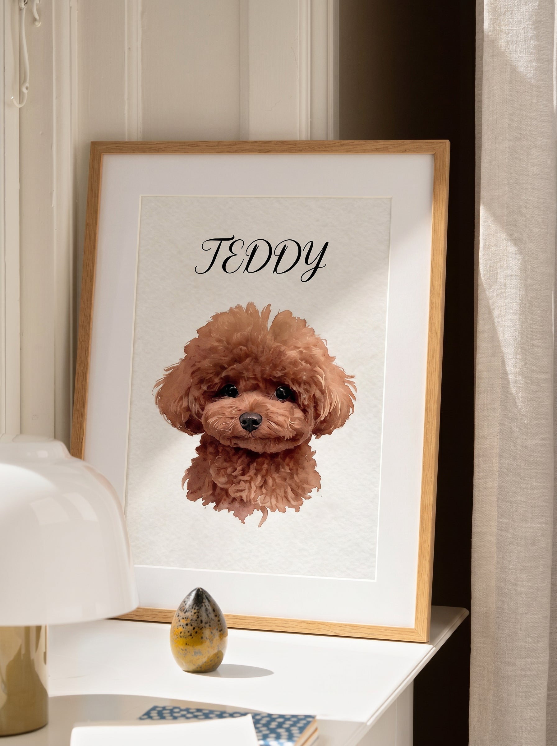 Custom Pet Portrait Frame — Framed Dog Portrait Wall Art | Made With Paws