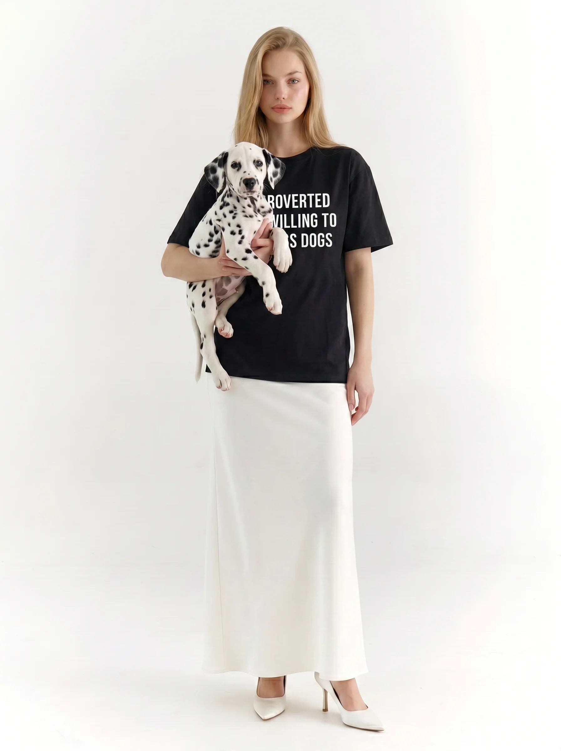 Introverted Dog Lover T-Shirt – Lifestyle Photo