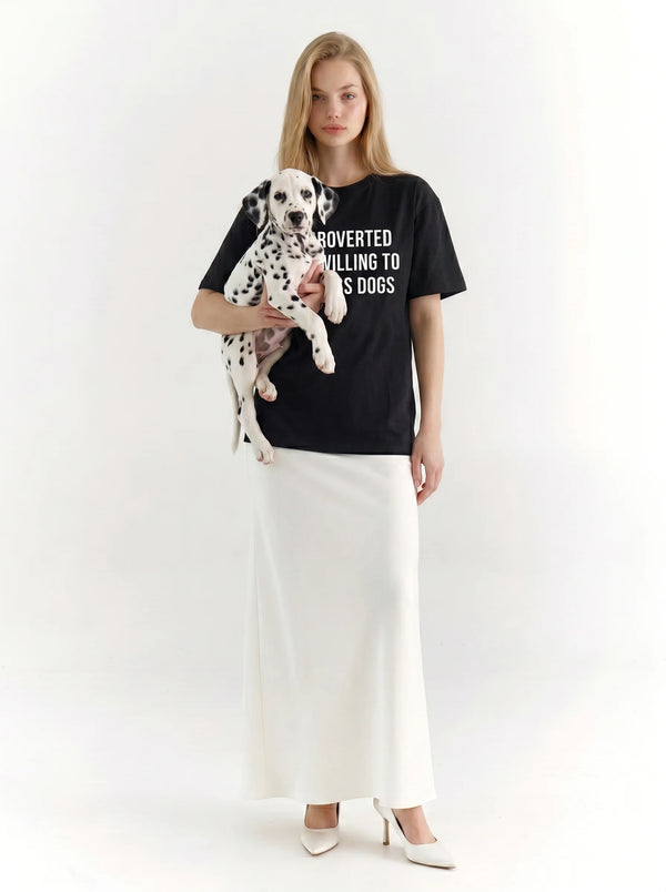 Introverted Dog Lover T-Shirt – Lifestyle Photo