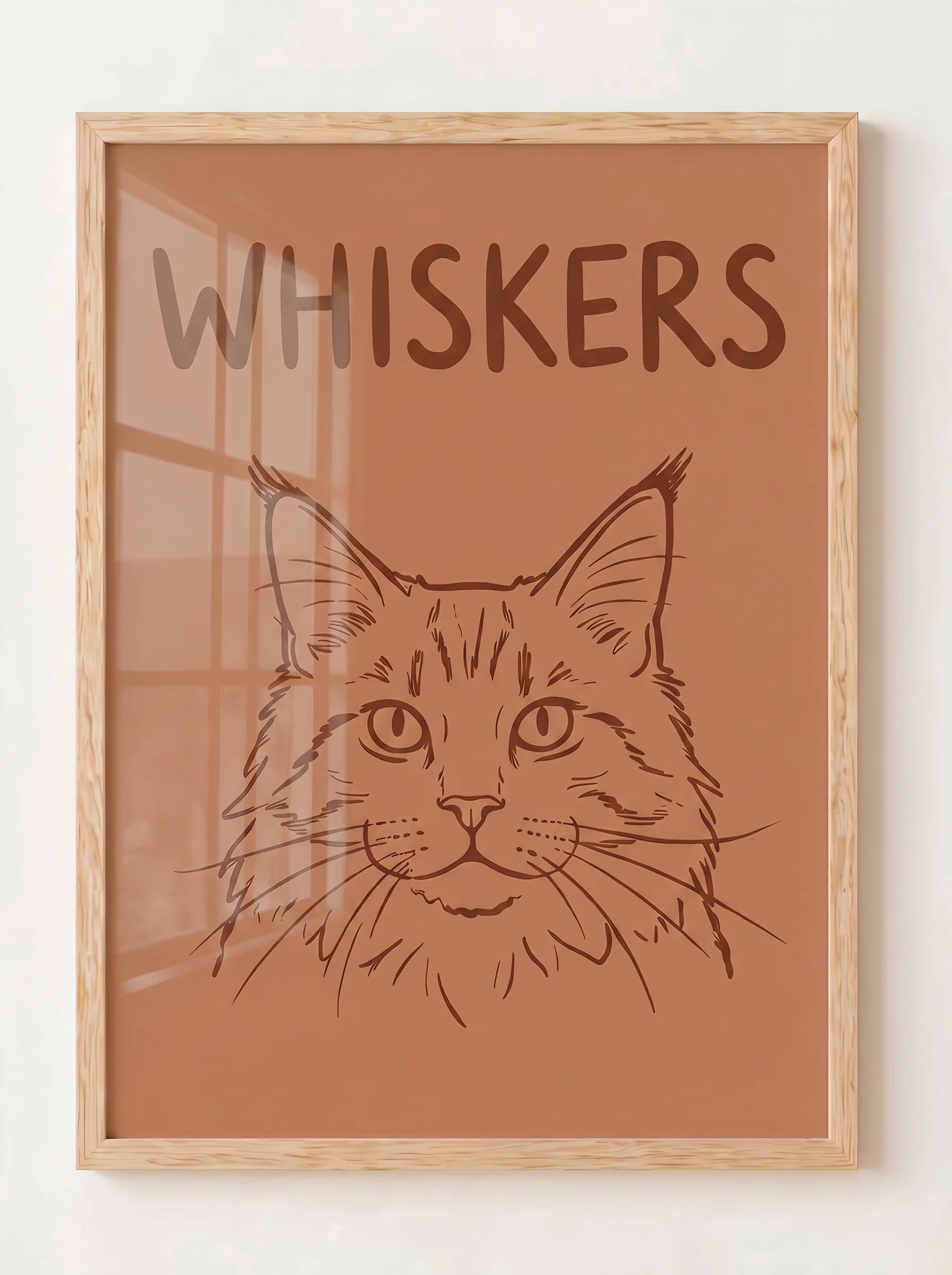Custom Line Art Pet Portrait — Framed Pet Portrait Close-Up | Made With Paws