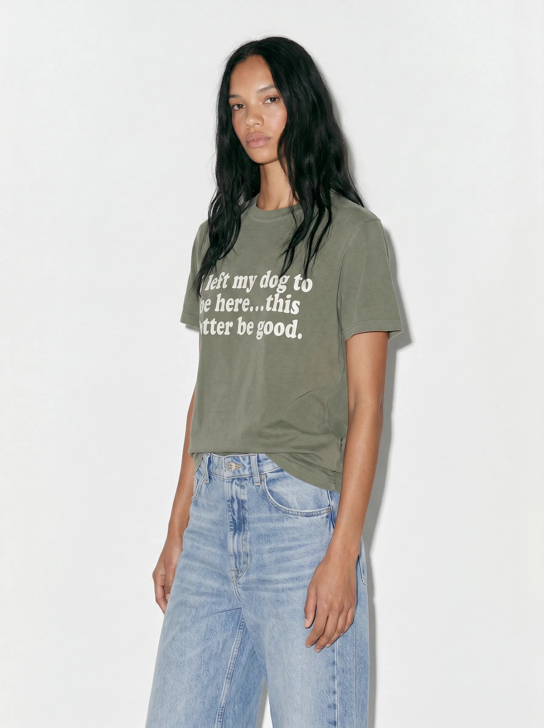 I Left My Dog to Be Here T-Shirt – Women's Styling