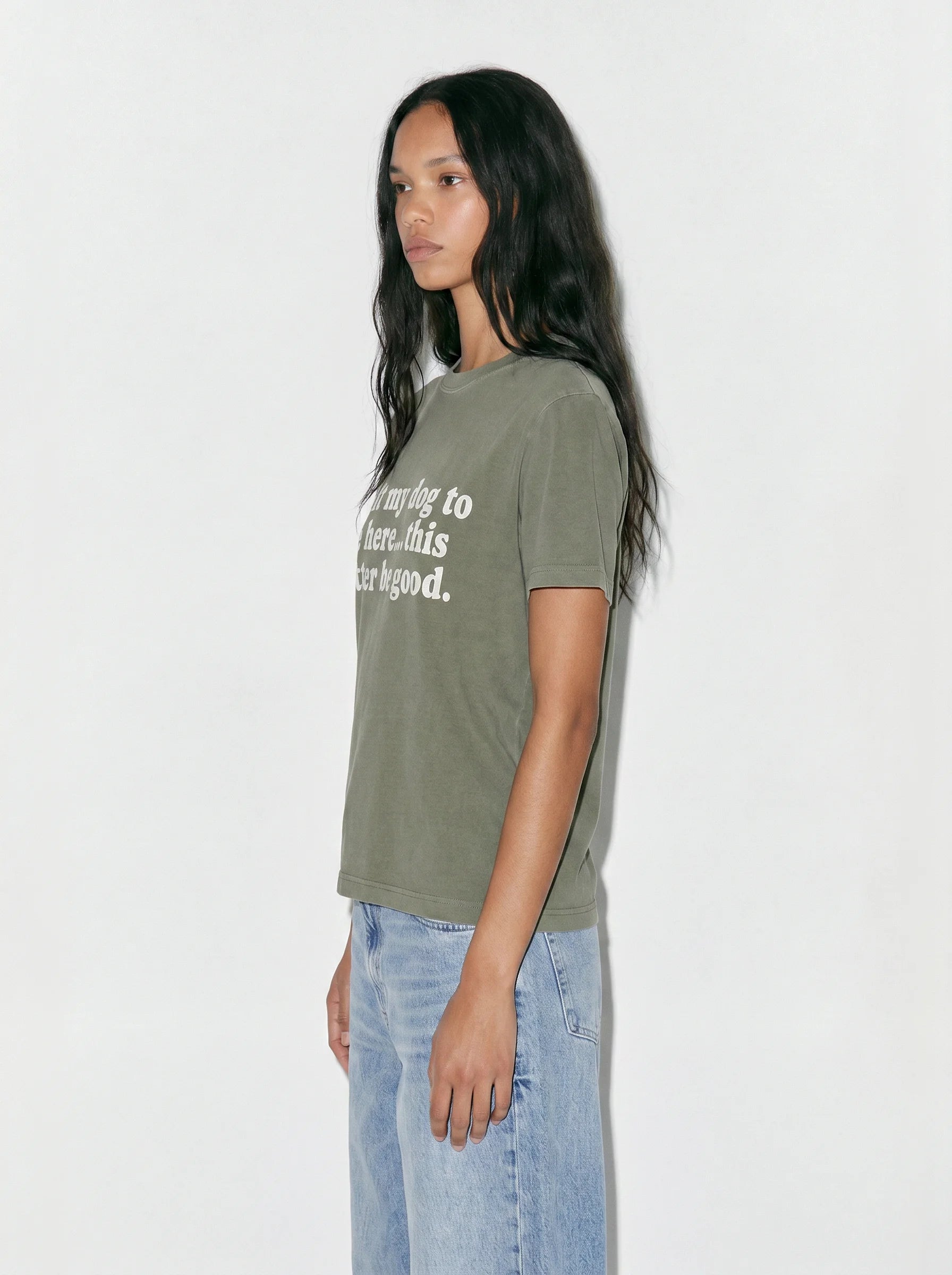 I Left My Dog to Be Here T-Shirt – Women's Styling 2