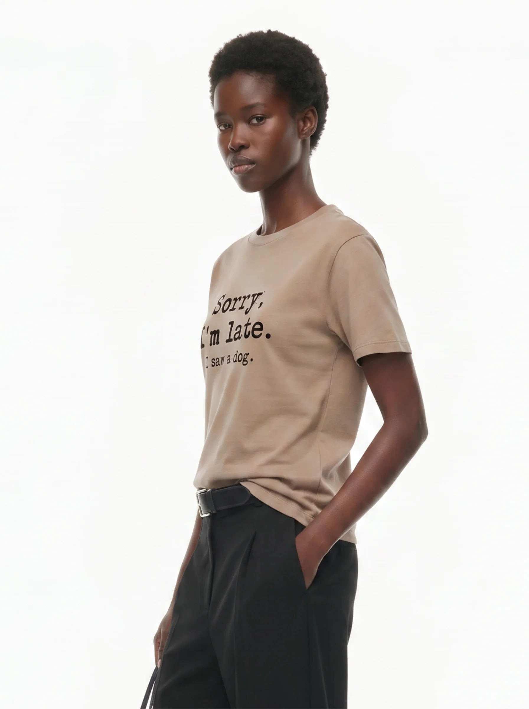Sorry I'm Late I Saw a Dog T-Shirt – Women's Styling 2