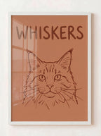 Custom Line Art Pet Portrait — White Wood Framed Wall Art | Made With Paws