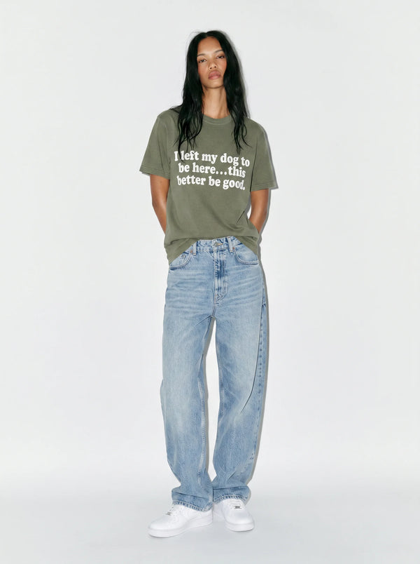 I Left My Dog to Be Here T-Shirt – Dog Parent Tee | Made With Paws
