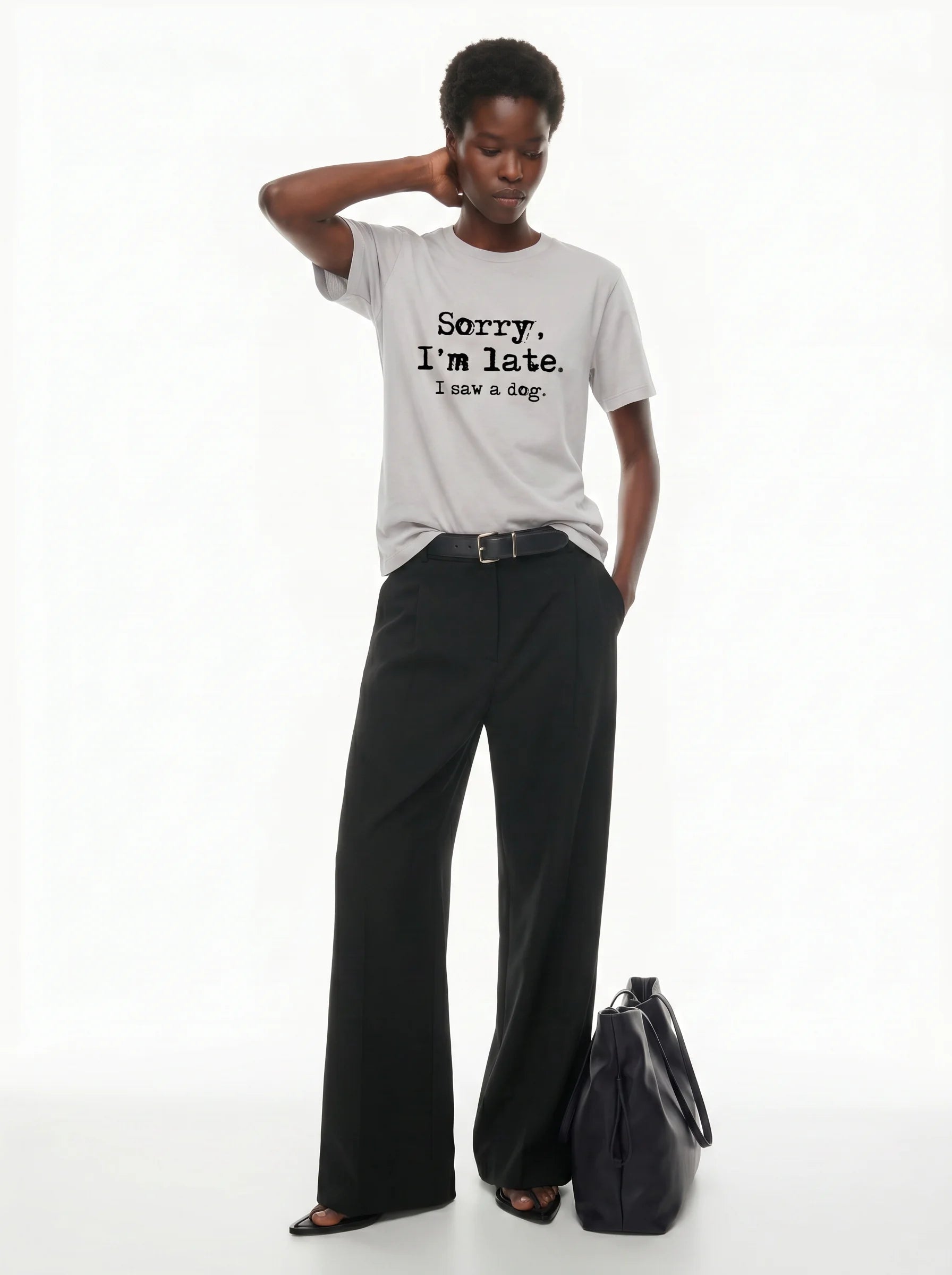 Sorry I'm Late I Saw a Dog T-Shirt in Ash