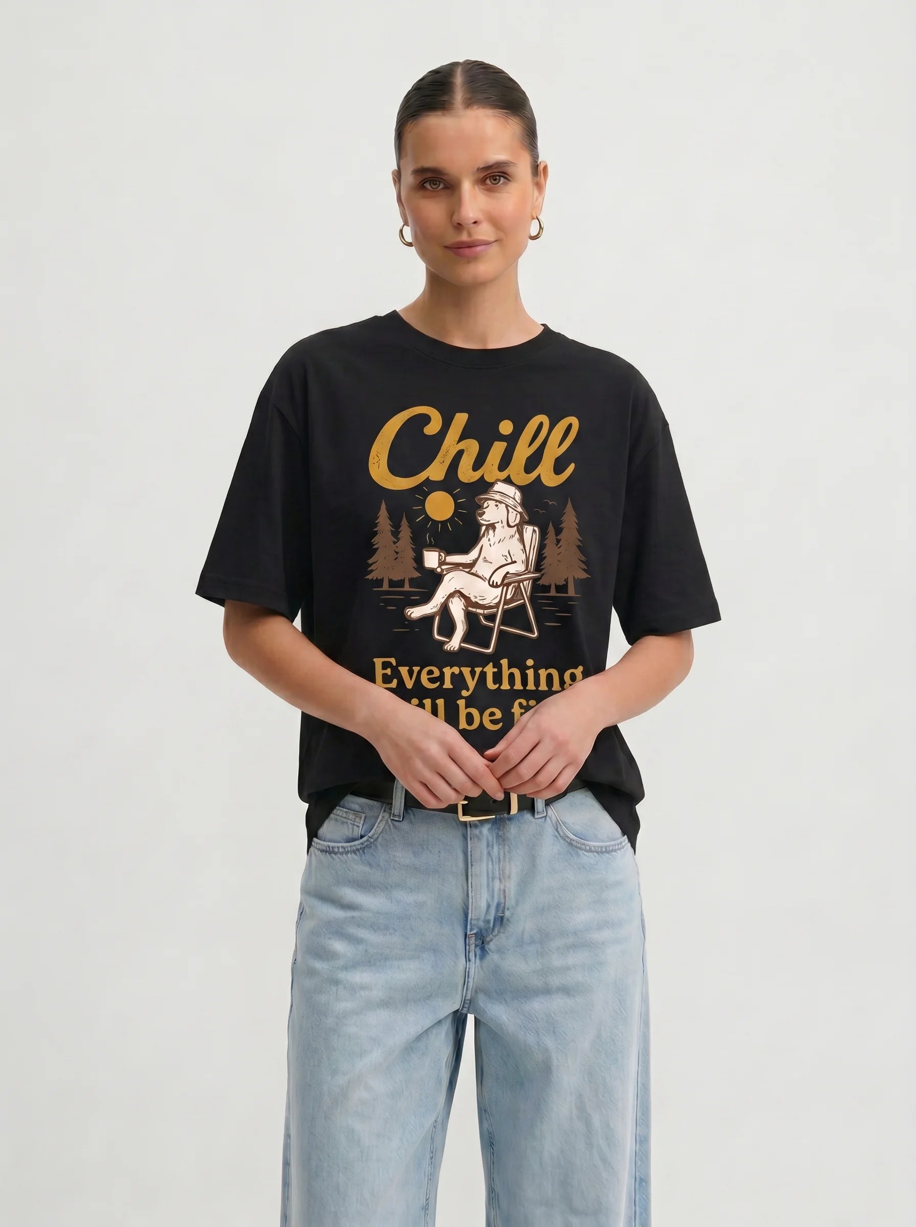 Everything Will Be Fine T-Shirt in Black