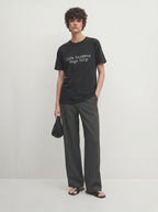 Life Happens Dogs Help T-Shirt in Black