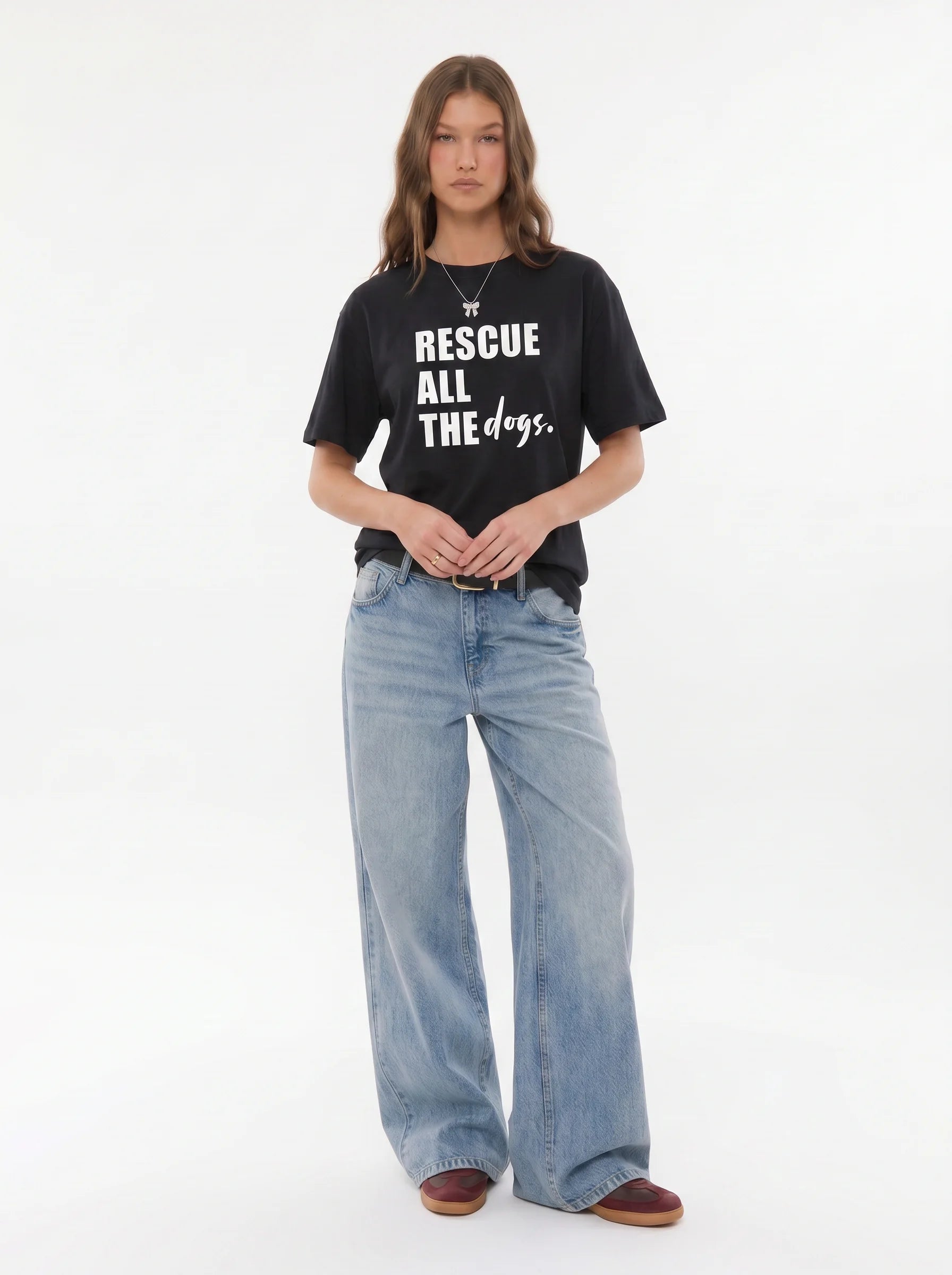 Rescue All the Dogs T-Shirt in Black