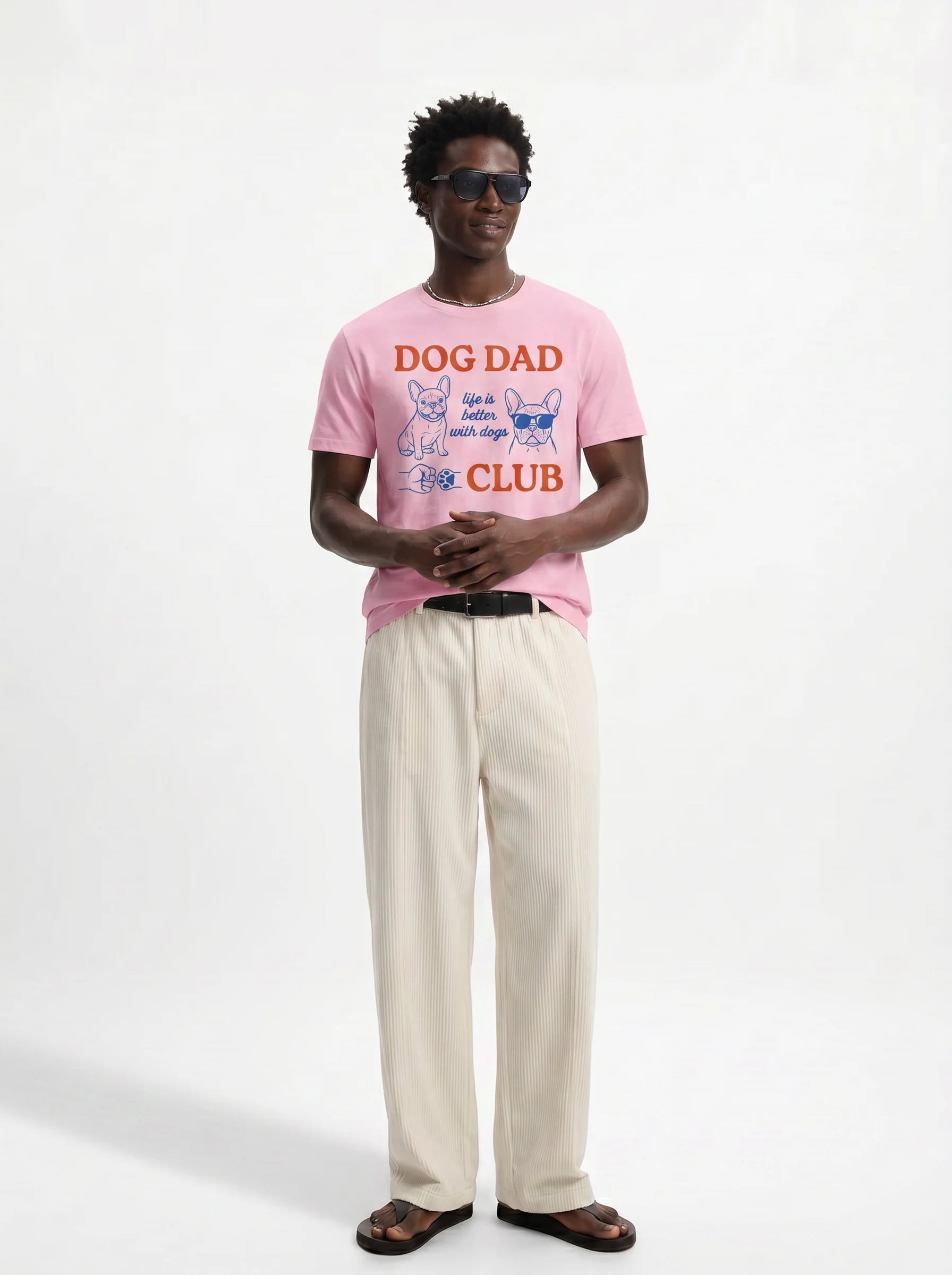 Dog Dad Club T-Shirt in Blossom