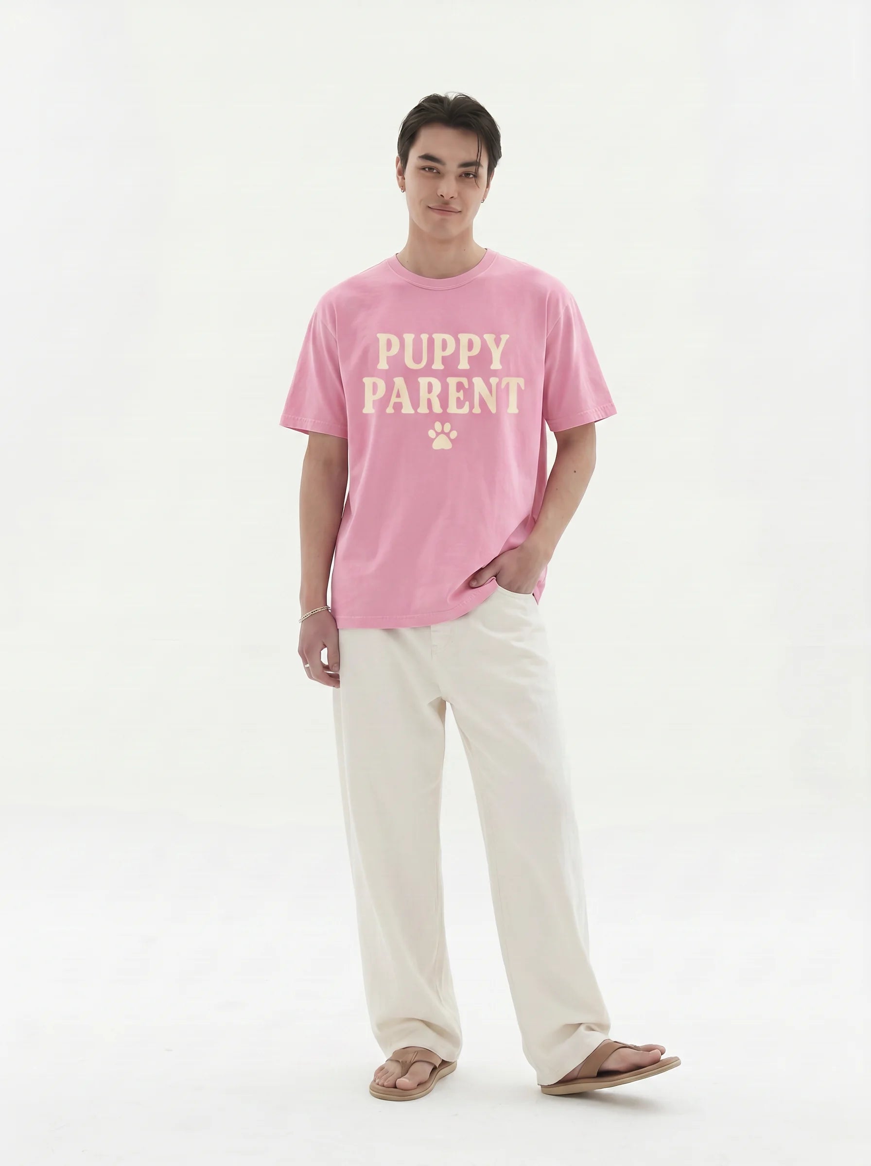 Puppy Parent T-Shirt in Blossom