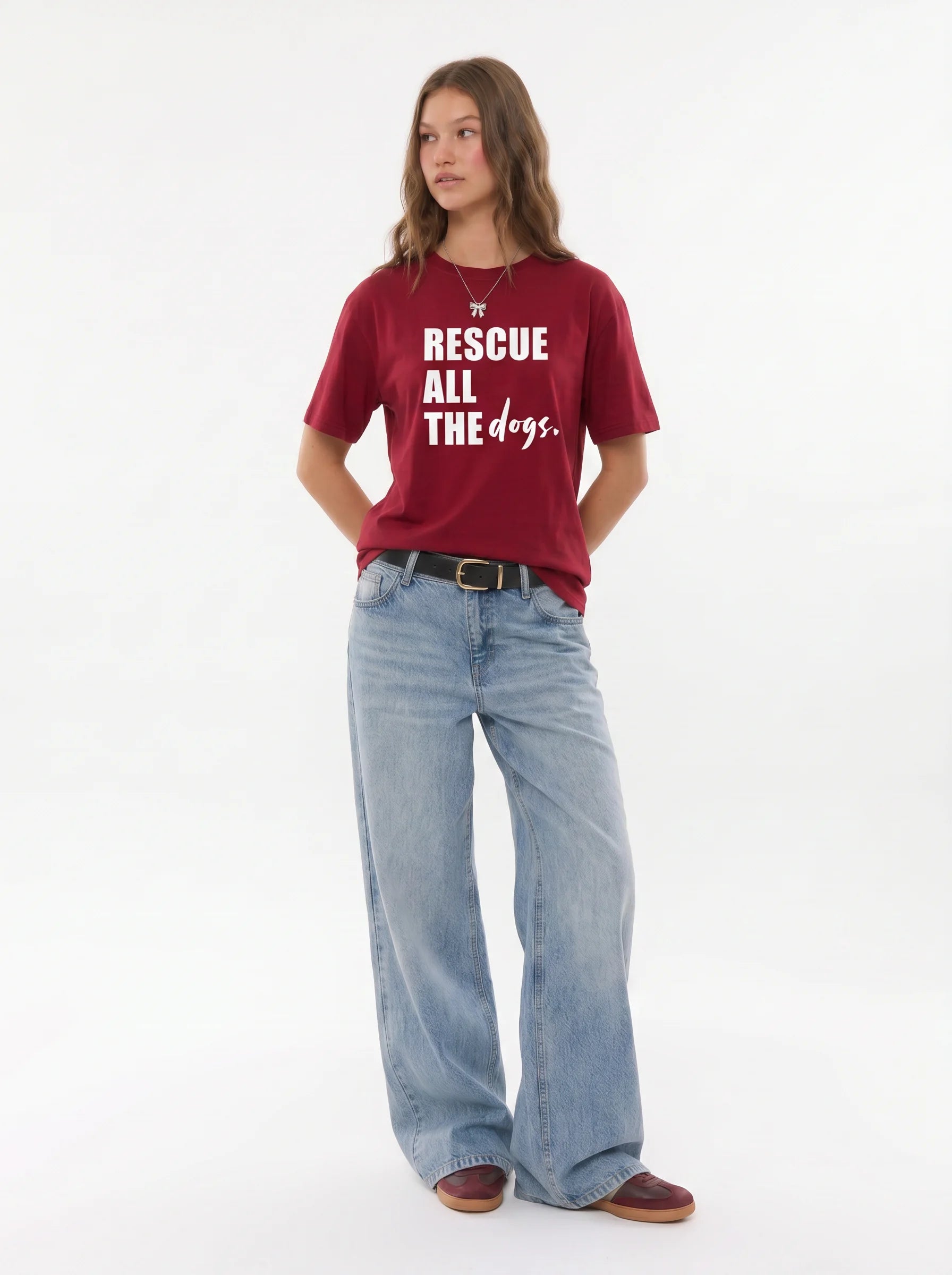 Rescue All the Dogs T-Shirt in Cardinal