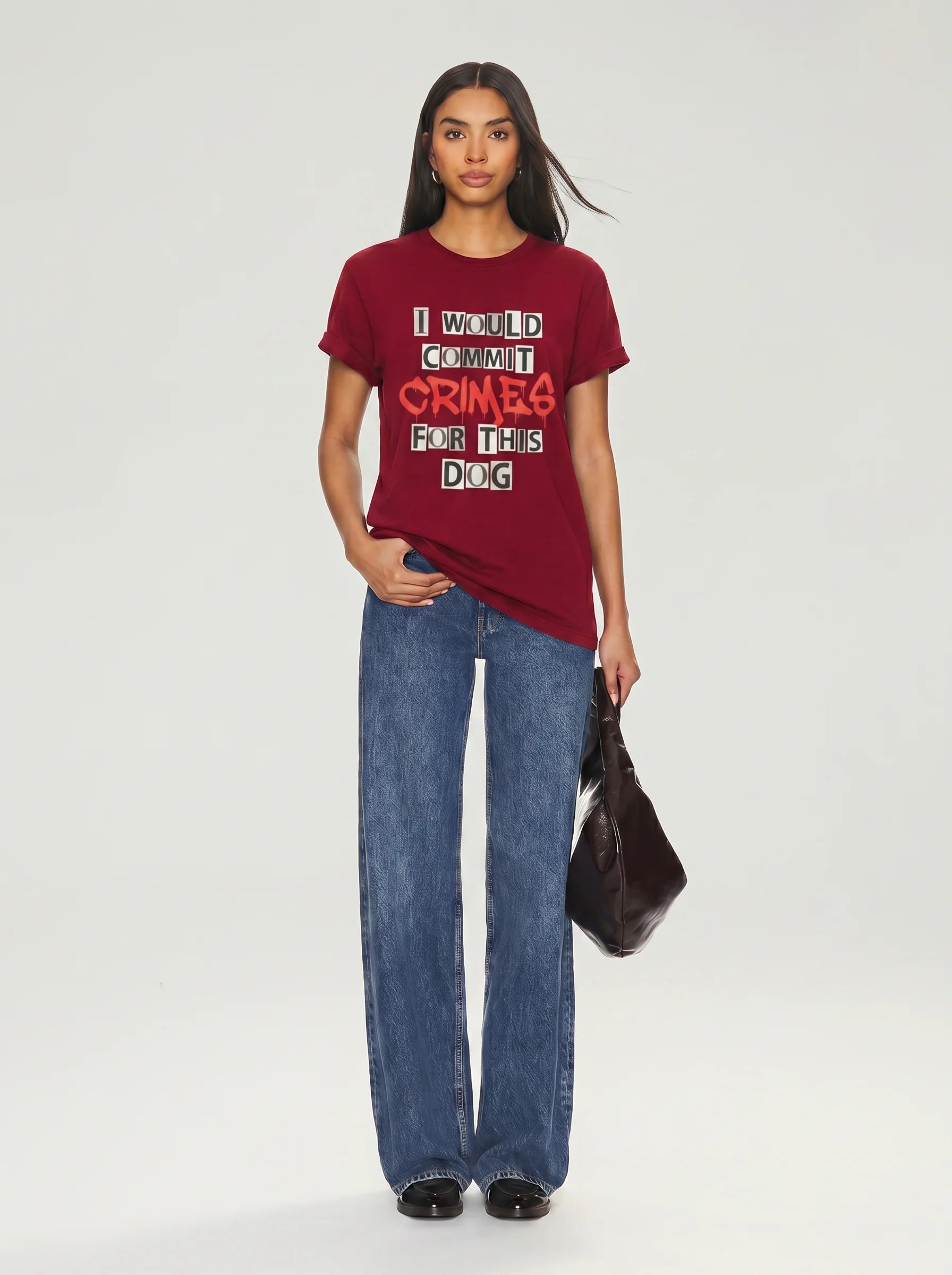 I Would Commit Crimes for This Dog T-Shirt in Cardinal