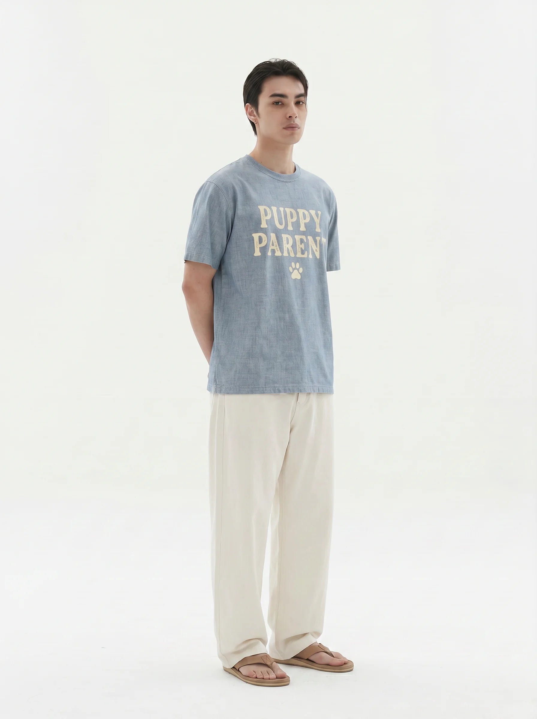 Puppy Parent T-Shirt in Chambray