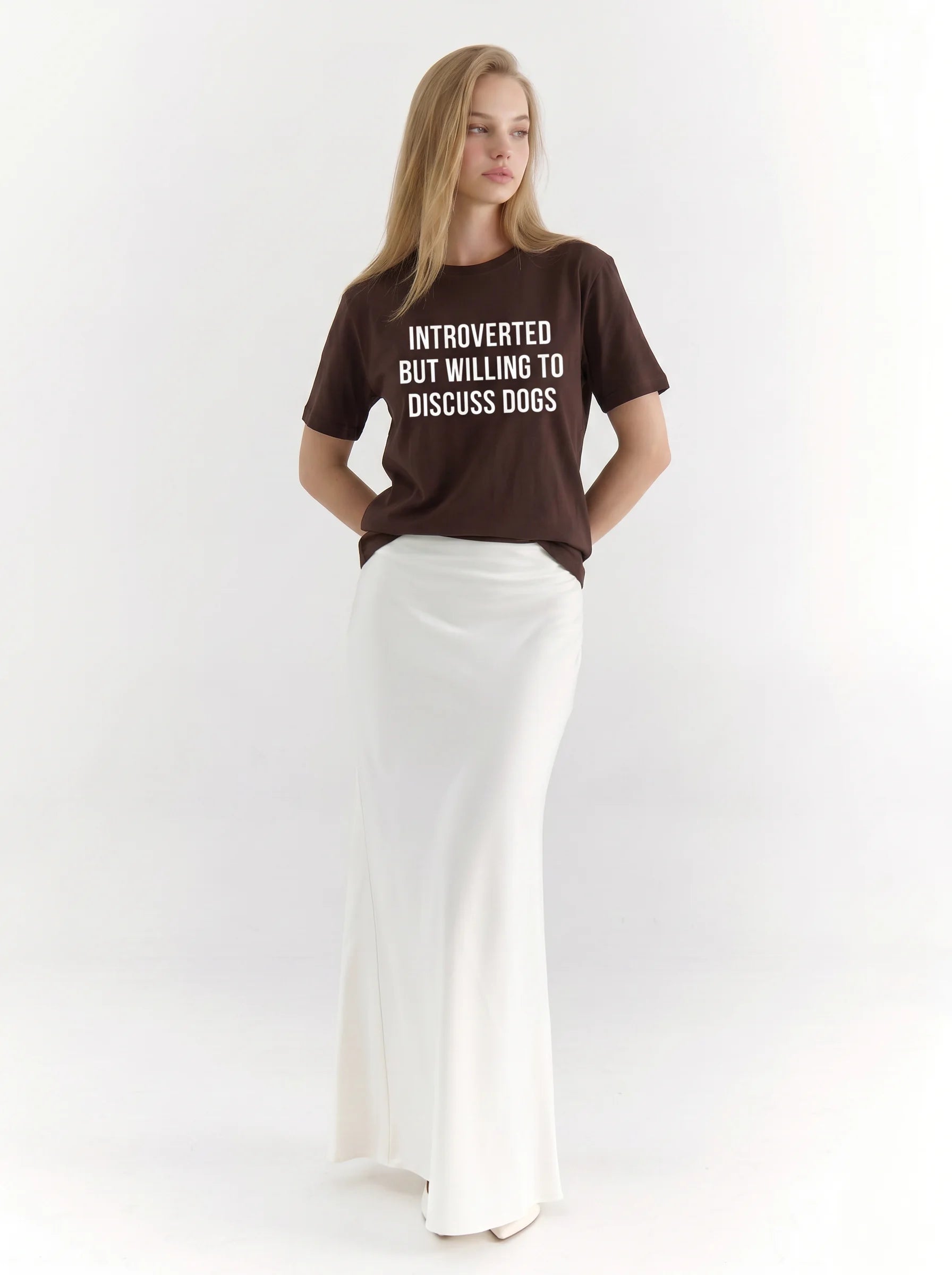 Introverted But Willing to Discuss Dogs Classic T-Shirt