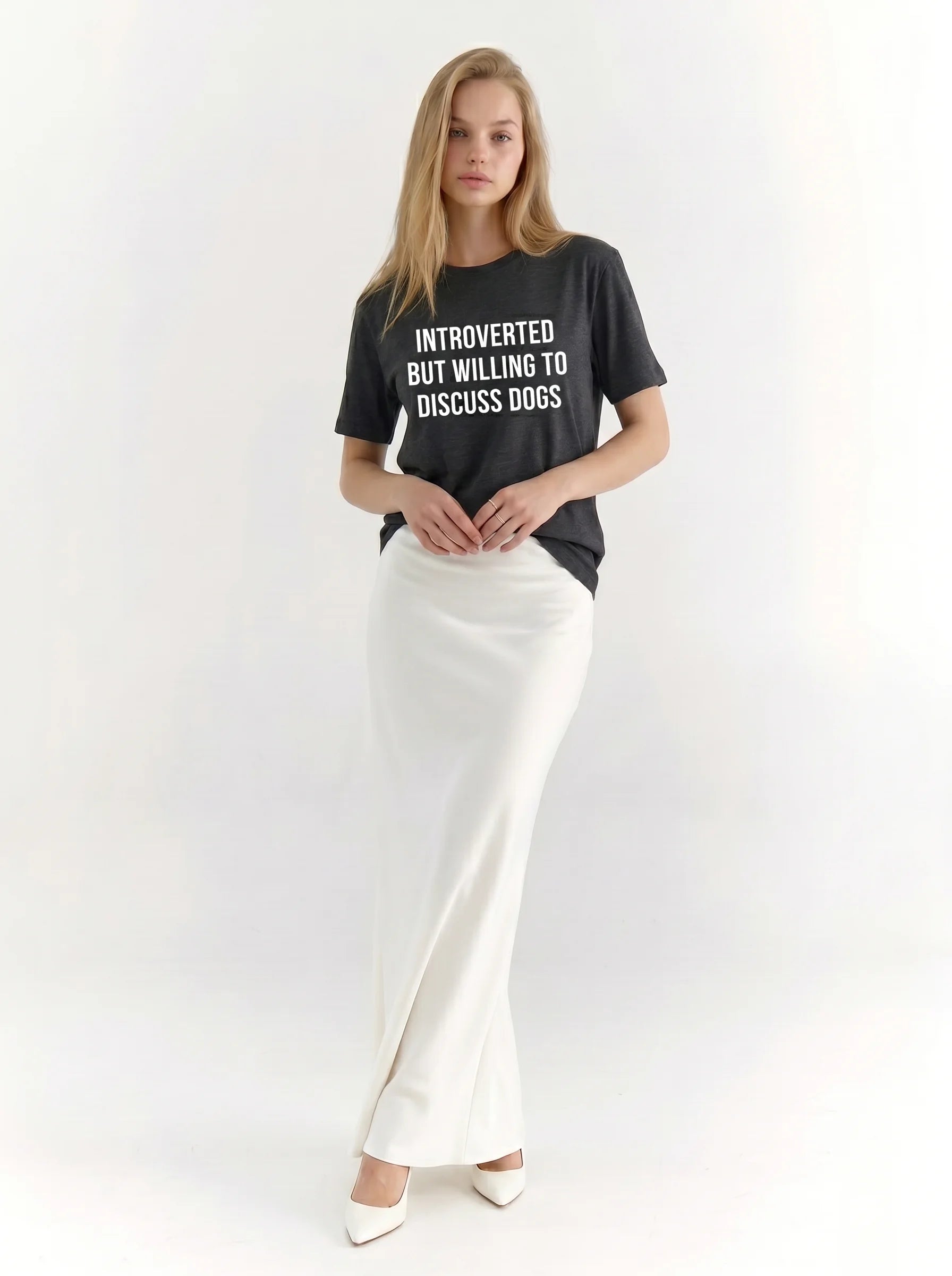 Introverted But Willing to Discuss Dogs Classic T-Shirt