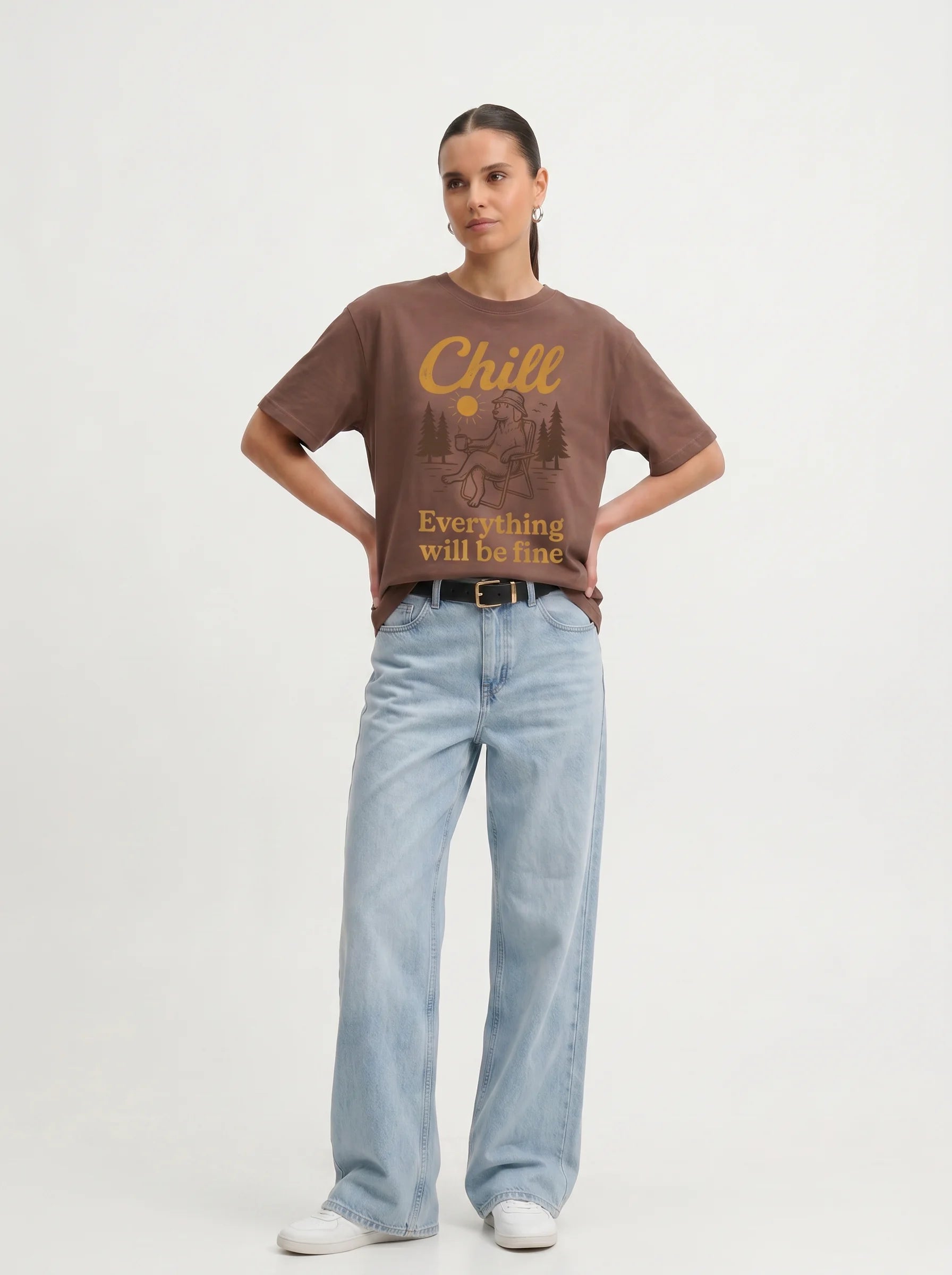 Everything Will Be Fine T-Shirt in Espresso