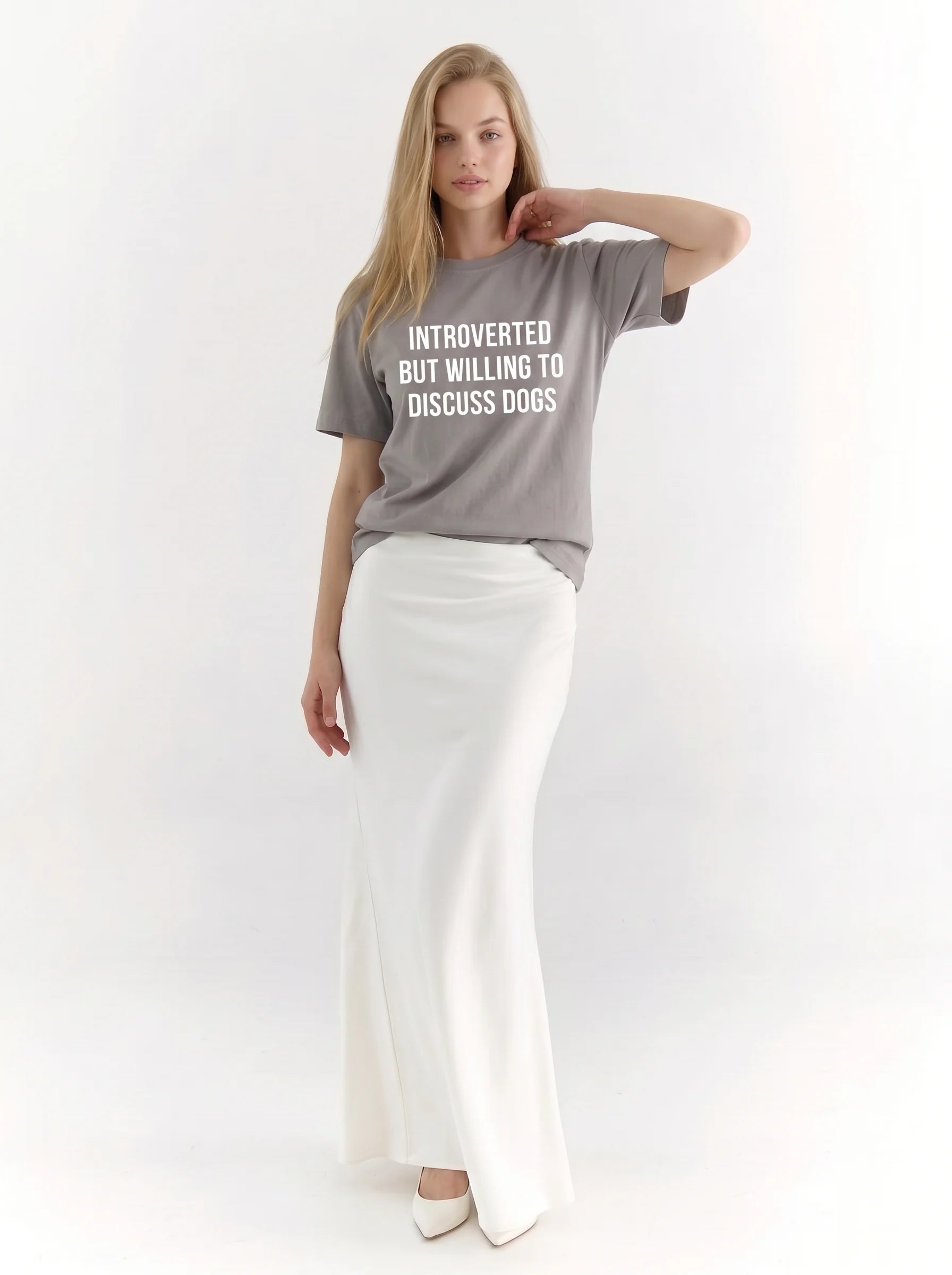 Introverted But Willing to Discuss Dogs Classic T-Shirt