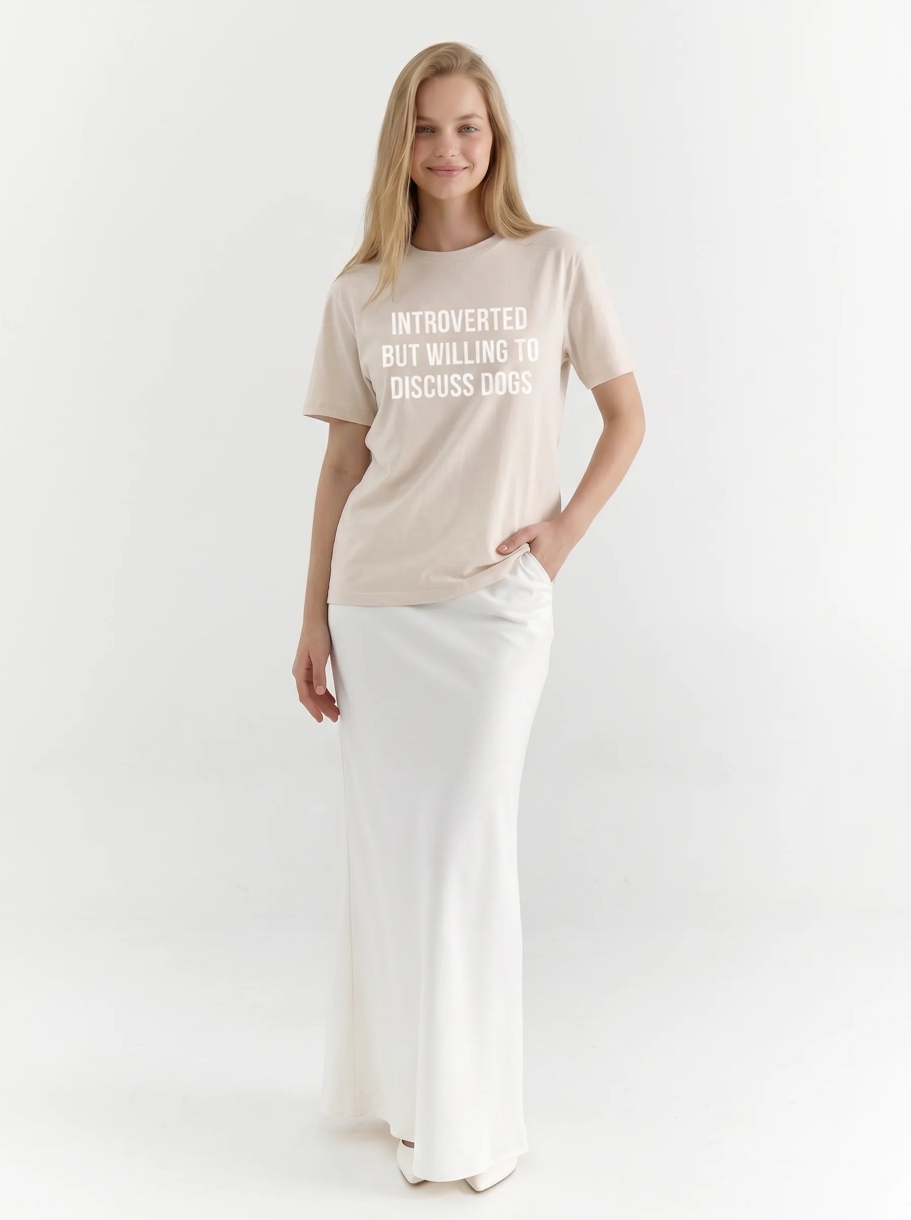 Introverted But Willing to Discuss Dogs Classic T-Shirt