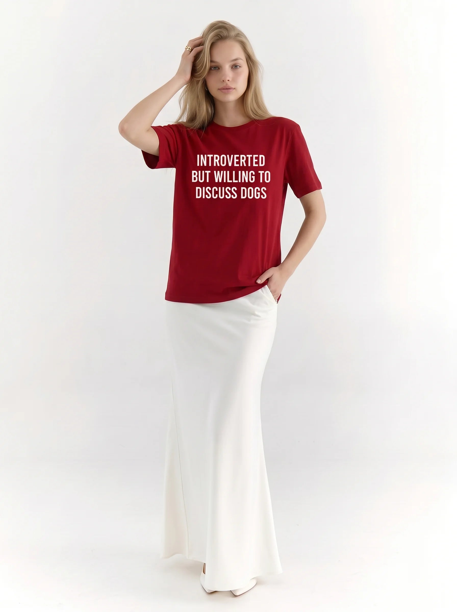 Introverted But Willing to Discuss Dogs Classic T-Shirt
