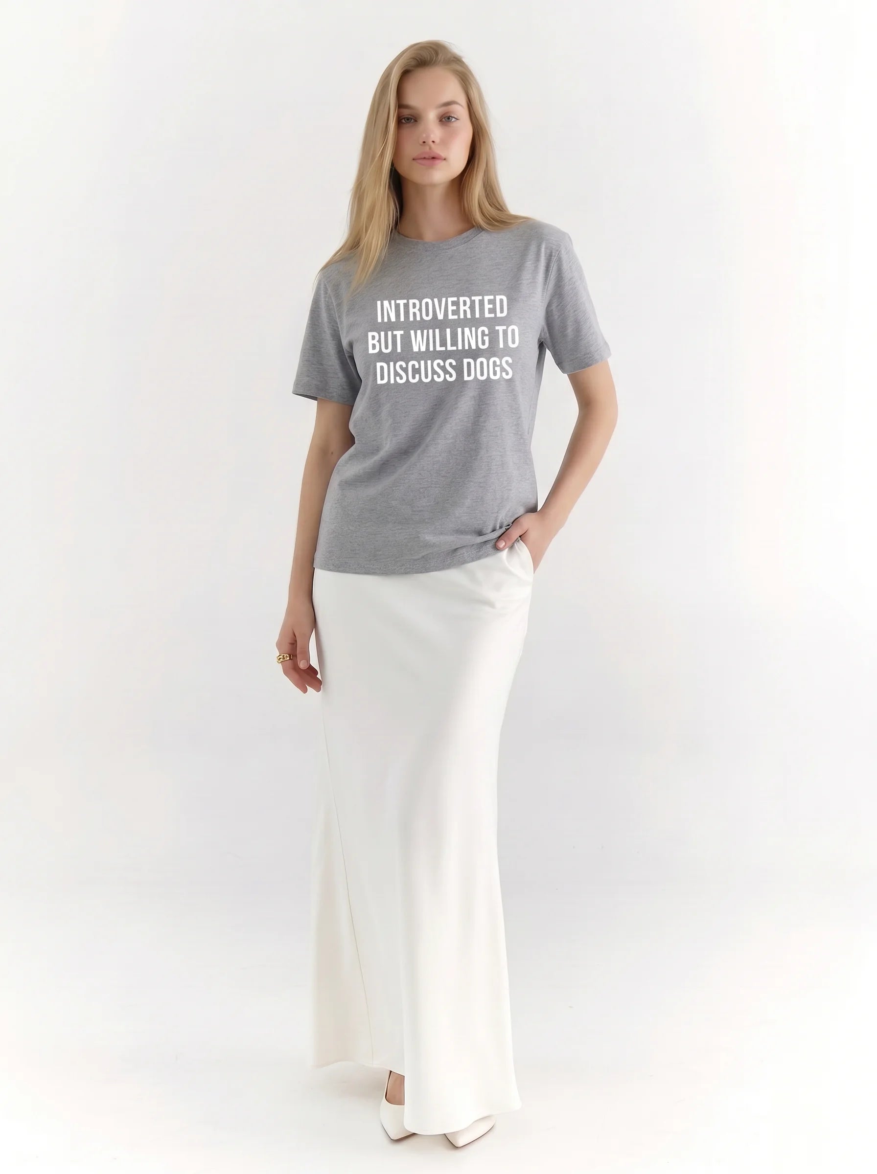 Introverted But Willing to Discuss Dogs Classic T-Shirt