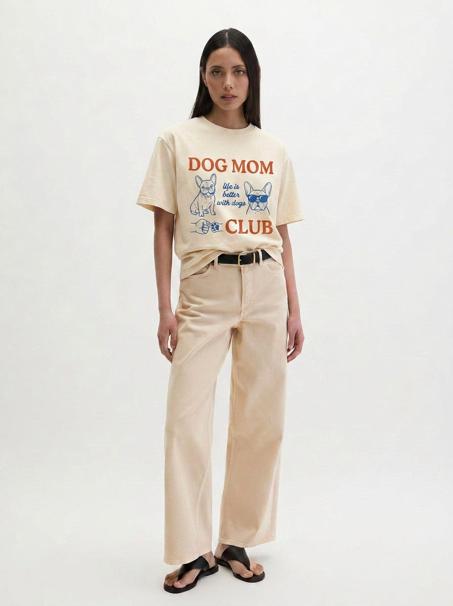 Dog Mom Club T-Shirt – Gift for Dog Moms | Made With Paws