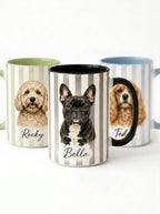 Custom Pet Portrait Mug – Dog Portrait Example