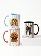 Custom Pet Portrait Mug – Pet Illustration Detail